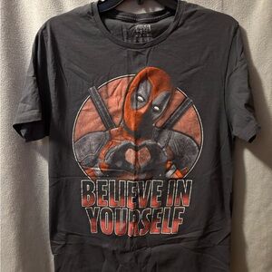 Marvel Black and Red Deadpool Tee